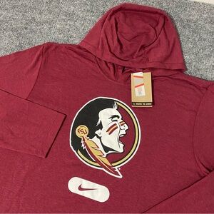 Nike Florida State Seminoles FSU Mens XL Primary Logo Lightweight Hoodie NWT